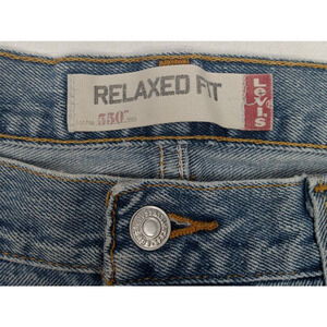 Vtg LEVIS STRAUSS & CO 550 Relaxed Fit Zipper Fly Blue Jean Denim 38W x 32L Aged
